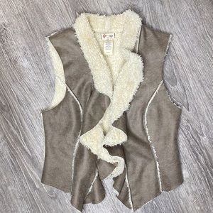 Boho western soft Sherpa vest